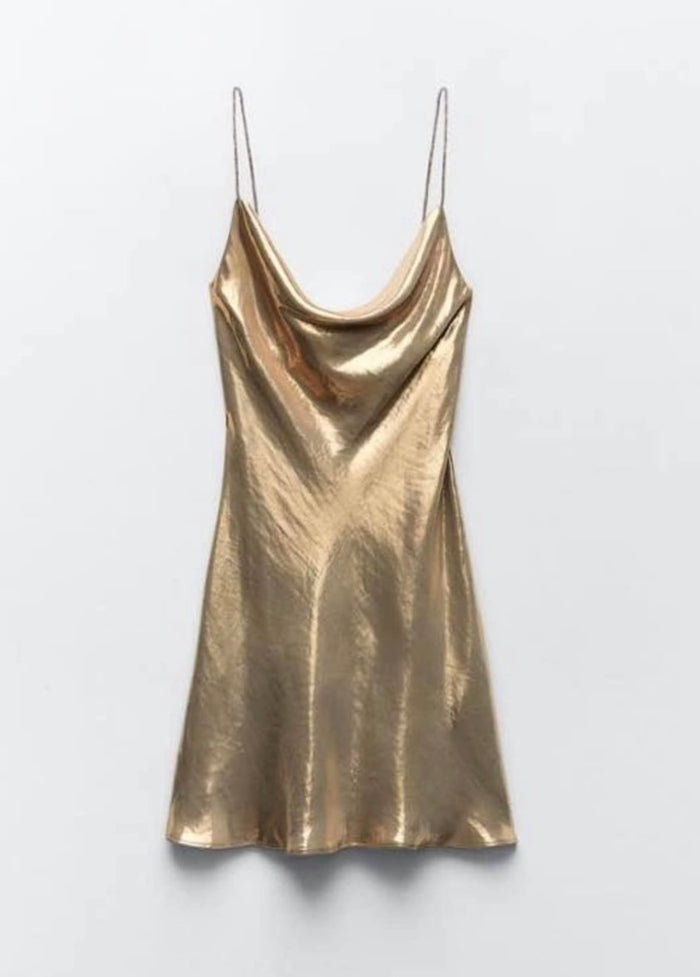 Gold metallic dress